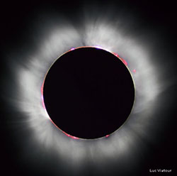 Solar Chromosphere during 2017 Total Solar Eclipse. Photo by Luc Viatour